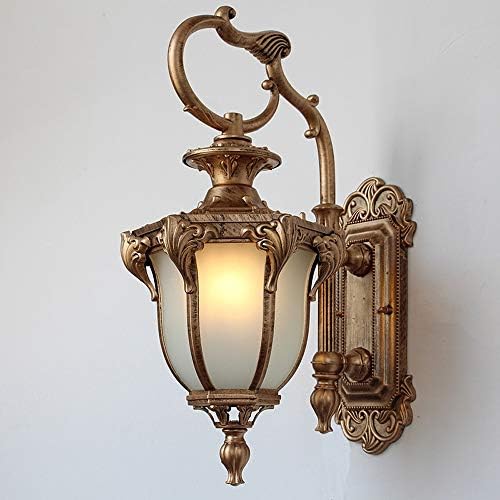 WASS6 Creative Industrial Fisherman Style Lantern Wall Light Waterproof Outdoor Wall Lantern Amber Metal Wall Lamp Glass Wall Lamp E27 Exterior Wall Light Fixture Villa Courtyard Porch Sconce