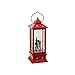 Lighted Snow Globe Lantern: 11 Inch, Red Holiday Water Lantern by RAZ Imports (Snowman)