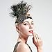BABEYOND 1920s Flapper Headband Peacock Feather Headpiece Gatsby Accessories for Women Sequined Showgirl Headpiece (Style-1)