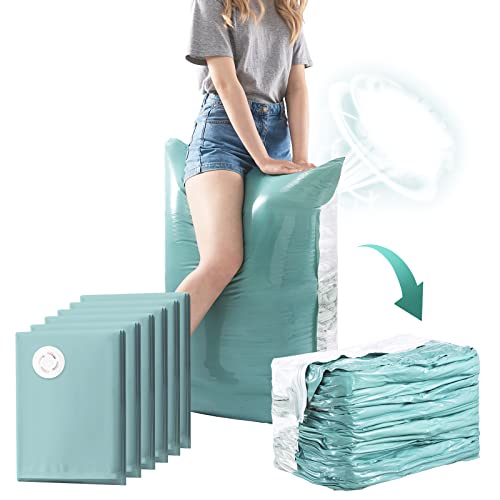 TAILI Vacuum Storage Bags Jumbo Cube 6 Pack Forest Green Style Spave