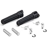Krator Black Motorcycle Foot Pegs Footrests Left & Right For Yamaha YZF R6 1999-2014 Front