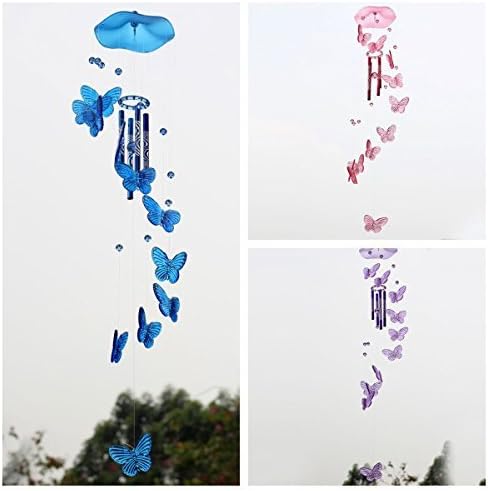 Creative Crystal Butterfly Wind Chime Bell Garden Ornament Gift Yard Garden Living Hanging Decor Art