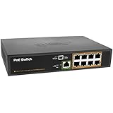 BV-Tech 9 Port PoE Switch (8 PoE Ports | 1 Uplink Port) – 130W – 802.3af