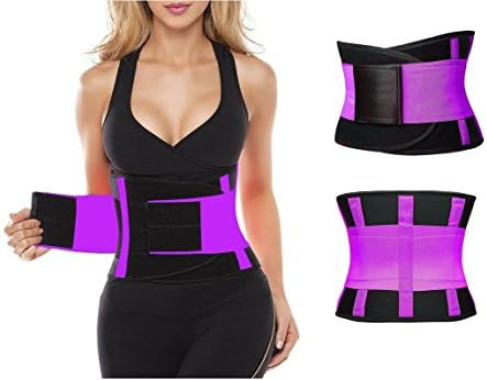 CICI 18 Women's Waist Trainer Belt - Body Shaper Belt For An Hourglass Shaper (2X Large, Purple)