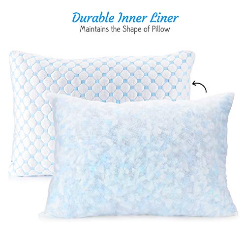 Clara Clark Cooling Pillows for Sleeping Memory Foam Pillows Luxury Gel Pillow with