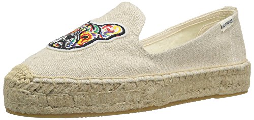 Soludos Womens Frenchie Platform Smoking Slipper Flat Sand