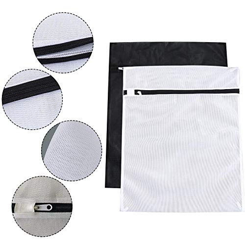 Set of 4 Mesh Laundry Bags-2 Large, 2 Medium Bags Laundry, Blouse, Hosiery, Stocking, Underwear, Bra Lingerie, Travel Laundry Bag