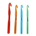 TOOGOO(R) 9pcs Multicolor Plastic Crochet Hooks Knitting Needles Set 3.0-12.0mm