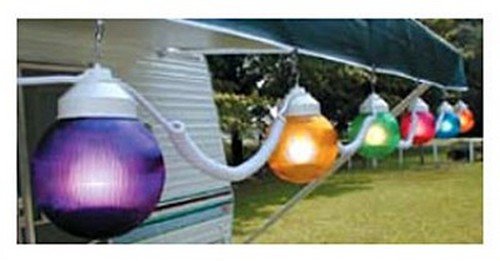 RV Trailer Camper Outdoor Living 6 Light Globes Multi-Color Polymer 1661-00523