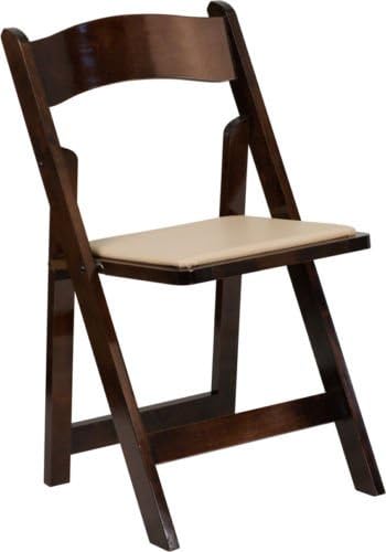 NEW sudden comfort folding chair Wood Folding Chair in Beige and Fruitwood