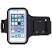 i2 Gear Running Exercise Armband for iPod Touch 6th and 5th Generation Devices with Reflective Border and Key Holder (Black) primary