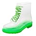 Women's Fashionable Lace-up Jelly Ankle High Martin Rain Boots STU01