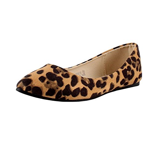 Bella marie angie-53 women s classic pointy toe ballet pu slip on…