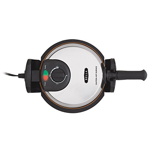 BELLA Copper Titanium Coated Rotating Belgian Waffle Maker, Stainless