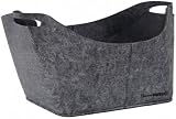 DuneDesign Felt Firewood Basket 40x25x30cm Grey 15KG Shopping Tote Bag view 9