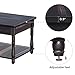 VASAGLE Coffee Table with Turned Solid Wood Legs, Cocktail Table with Colorful Lower Shelf, Tool-Free Assembly, for Living Room, Office, Study, Reception, Country Brown ULCT18GL