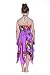Girl Gypsy Uneven Button Hawaiian Luau Dress in Purple 12