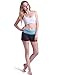 HDE Women's Maternity Yoga Shorts Stretch Pregnancy Shorts Fold Over Waistband (Grey and Baby Blue, Medium)
