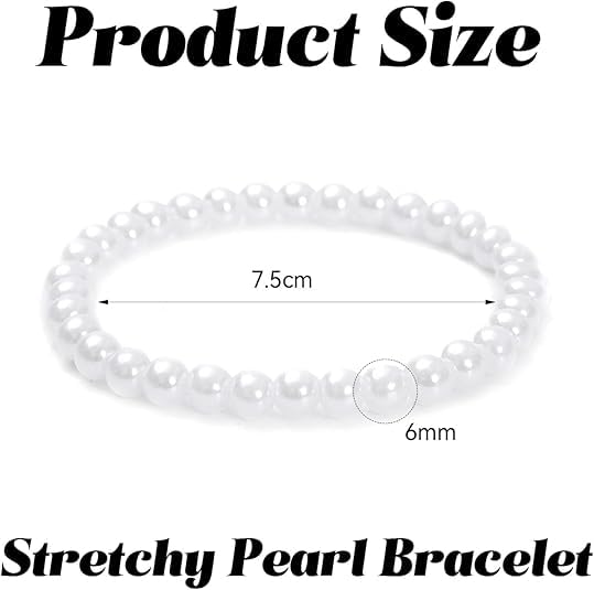 50 Pack Stretch Faux Pearl Bracelets for Women - Elegant White Beaded Stackable Wedding Wristbands & Corsage Set