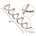 Frcolor 10 Pcs Spiral Twist Hair Pins Spin Clips Bun Stick Pick for DIY Hair Style (Rose Gold)