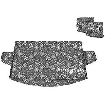 Frostguard Plus Winter Windshield + Mirror Covers - Weather Resistant - Security Panels and Wiper Blade Cover - Protects from Snow, Ice and Frost (X-Large, Snowflake)