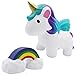 Chuchik Squishy Toy For Stress Relief. Kawaii Slow Rising and super soft jumbo Squishies with sweet Scented. 2 pack (Purple Blue Unicorn)