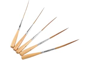 Pasuihcay Liner Paint Brush Set- Long Liner Brush(5pcs) Ox Ear Hair for Filling Corners, Marking, Outlining, Creating Edge Bo