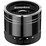 EasyAcc Mini Portable Bluetooth 4.0 Speaker with Mic, 3.5mm Aux, FM Function, Micro SD Card Support - Titanium Black