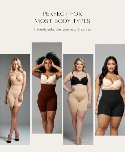 SHAPELLX Shapewear Tummy Control Shorts for Women Seamless High Waisted Body Shaper Thigh Slimming Underwear Girdle