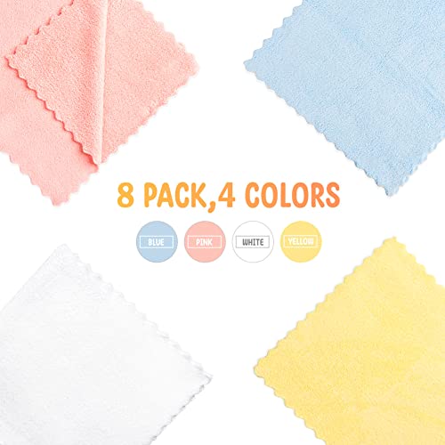 HOMEXCEL Burp Cloths for Baby 8 PackExtra Absorbent Soft Coral Fleece