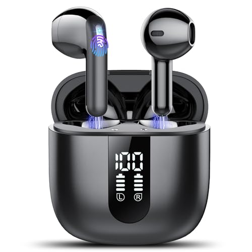 2026 New Wireless Earbuds, Ear buds with 4 ENC Noise Cancelling Mic, Bass Boost 87%, Bluetooth 5.4 Headphones in Ear, Bluetooth Earphones 50H LED Display, Ear phones with Fast Charge, IPX7 Waterproof