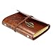 Leather Writing Journal Diary Notebook, Alloyseed A6 Vintage PU Leather Cover Loose Leaf Journals Sketchbook Travel to Write in, Unlined Paper, 6 Inches, (Brown)