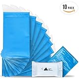 Disposable Urine Bags With Gel - 10 Pack - Easy To Use Emergency Pee, Vomit Bags - Designed for Men, Women and Children - Ideal for Car, Travel, Camping, Hiking - Includes Bonus Cleansing Wipes