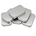 Hysagtek 6 Pcs Tin Box Containers Metal Tin Containers Mini Portable Tin Box Rectangular Empty Tins Can Box for Sewing, Beads, Crafts Geocache Storage or Storage Survival Kit, 3.7x2.4x0.79 Inch, Silve