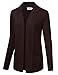 JJ Perfection Women's Open Front Knit Long Sleeve Pockets Sweater Cardigan