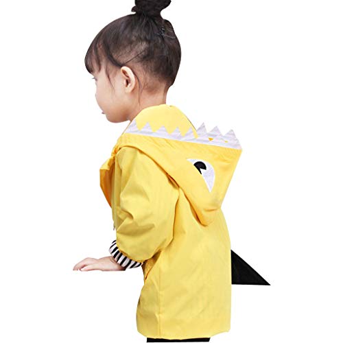 Cheap 10%0ff! Birdfly Unisex Kids Animal Raincoat Cute Cartoon Jacket Hooded Zip Up Coat Outwear Baby Fall Winter Clothes School Oufits (4T, Shark)