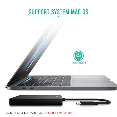 [Certified] Nekteck 480GB Thunderbolt 3 SSD NVME Hard Drive, External