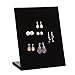 F&U Jewelry Frame Velvet Earrings Holder Earring Display Stand Display Shelf Show Case Organizer Tray (Black)