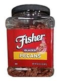Delicious Fisher Fresh Glazed Pecans Jar of 2 Lb (32 Oz)