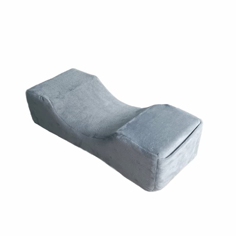 SBYMX Memory Foam Pillow Home Salon Neck Pillow Beauty Makeup Eyelash Extension Curve Pillow Cushion for Eyelash Extension Makeup (Grey)