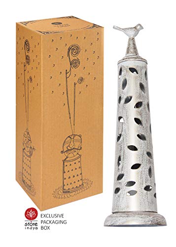 storeindya Incense Holder Burner Metal Bird Incense Tower Ash Catcher Candle Holder Home Decor Accessory and Housewarming Gift for Mother's Day - Thumbnail 6