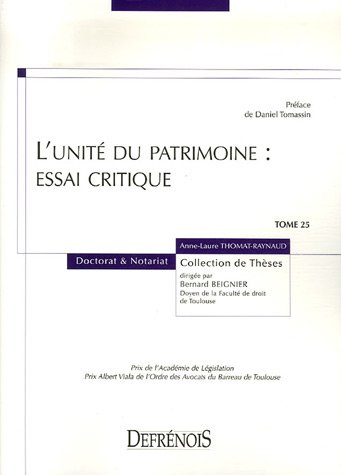 L' unité du patrimoine