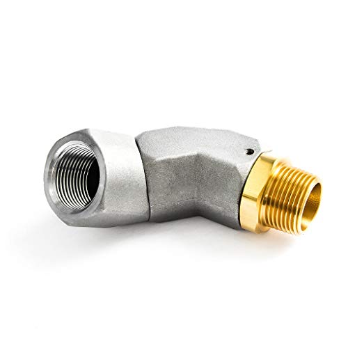 Autone Car Oil Pipe Connector,3/4" 360 Degree Universal Rotary Oil Pipe Connector Fuel Transfer Hose Joint