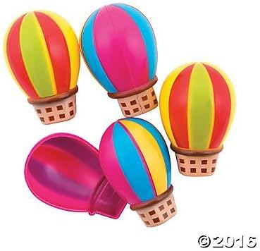 Hot Air Balloon Plastic Easter Eggs - 12 ct