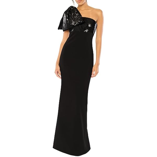 tadashi shoji one shoulder lace dress Tomie One-Shoulder Gown-GERNM-12