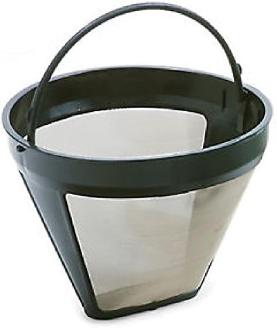 551 Gold Tone Permanent #4 Cone Shape Coffee Filter Mesh Basket