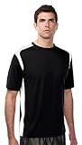 Tri-Mountain Men's UltraCool Short Sleeve Crewneck Contrast Sports Jersey Shirt
