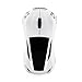 CHUYI Cool Car Shaped Wireless Mouse 1600DPI Cordless Office Mice for Travel Business School Home Gift (1 Pack-White)