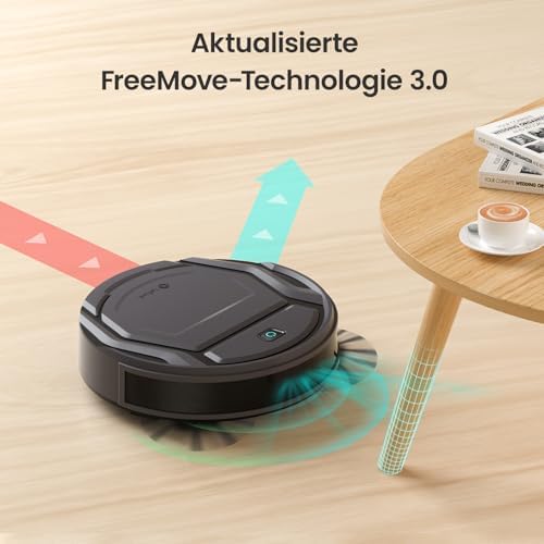 M210P Saugroboter ohne Wischfunktion, 2200 Pa Saugkraft, 120 Min.Steuerung per WLAN, Bluetooth, Alexa und App, 6 Reinigungsmodi und automatisches Aufladen, ideal für Tierhaare und Harte Böden
