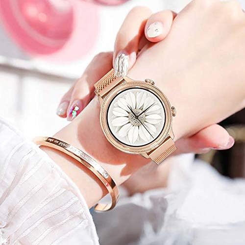 スマートウォッチ レディース 【2020最新シリーズ】フルタッチスクリーン スマートブレスレット 活動量計 長座注意 歩数計 消費カロリー スポーツウォッチ 音楽支配 リモコン撮影 IP67完全防水 、電話受信知らせ LINE, Email，Facebook、メッセージ知らせ等様々な機能を持 iphone&Android対応 日本語説明書(ゴールデン)